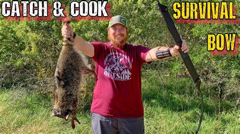 Wild Raccoon Hunting With Sas Survival Bow Day 23 Of 30 Day Survival
