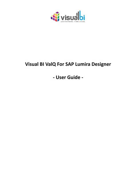 Pdf Visual I Valq For Sap Lumira Designer User Guide Who