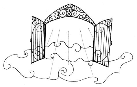 At age four, she started drawing and was known as a child prodigy. Heaven Pearly Gates Drawing Sketch Coloring Page ...