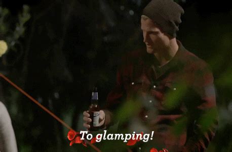 Cheers Camping GIF By The Bachelor Australia Find Share On GIPHY