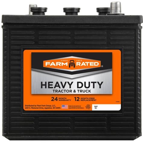Farm Rated Tractortruck 6v Battery 24 Mo 640 Cca By Farm Rated At