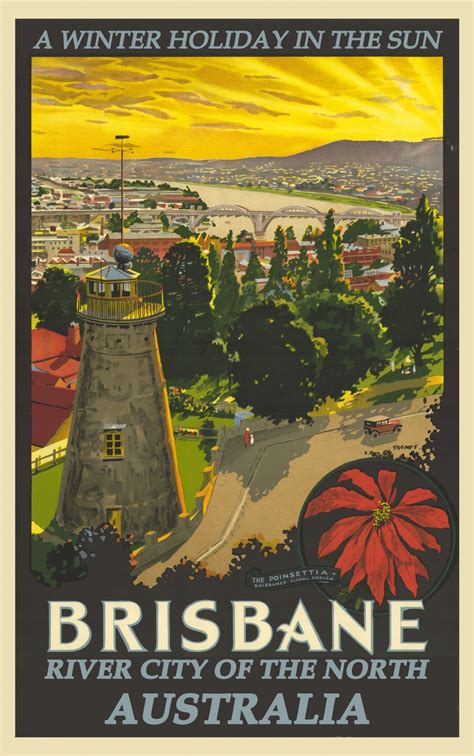 Australia Brisbane Travel Poster Free Stock Photo Public Domain Pictures