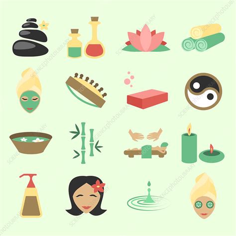 Spa Icons Illustration Stock Image F0198091 Science Photo Library