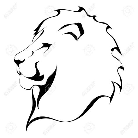 Lion Head On A White Background Tattoo Lion Tattoo Lion Head