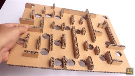 How To Make A Cardboard Box Marble Labyrinth Game Tutorial Just 5 Mins