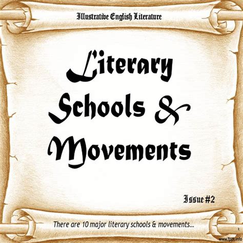 Illustrative English Literature Literary Schools And Movements Bookish
