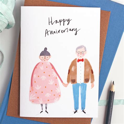 Happy Anniversary Card Ts And Accessories Katy Pillinger Designs