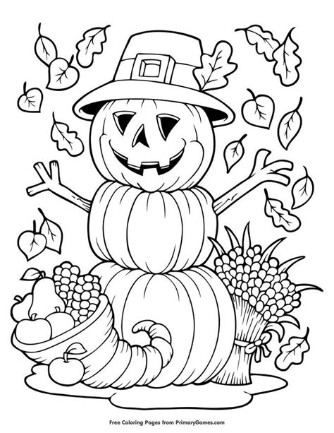 Free Autumn And Fall Coloring Pages Halloween Coloring Book Free