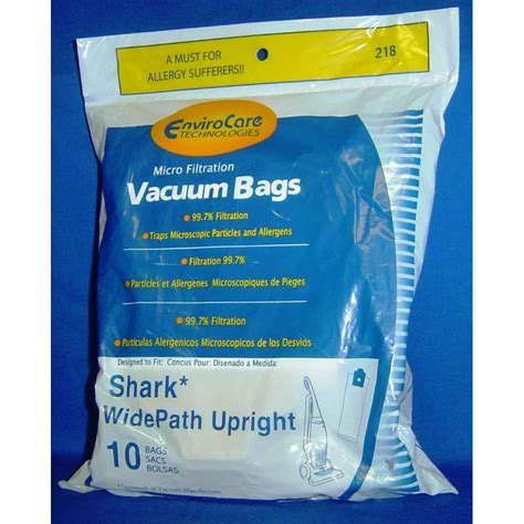 Made To Fit Euro Pro Shark Widepath Upright Vacuum Bags 10 Pack