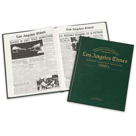 The La Times Personalized Decade Book Hammacher Schlemmer