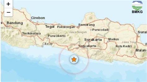 Gempa Bumi Hari Ini Di Yogyakarta Selasa Agustus Info Bmkg Pusat Guncangan Di Laut