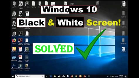 How To Fix Black White Screen Problem In Windows 10 Youtube Gambaran