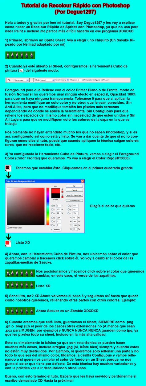 Recolour Rapido De Sprites Con Photoshop By Degue 1297 On Deviantart