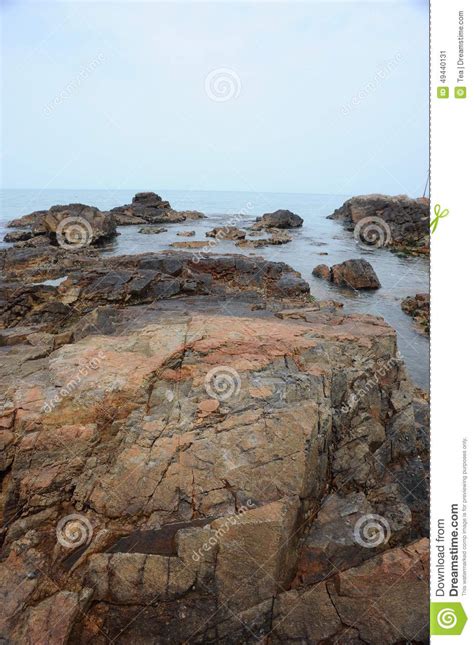 Rocks On Seashore Stock Image Image Of Rock Horizon 49440131