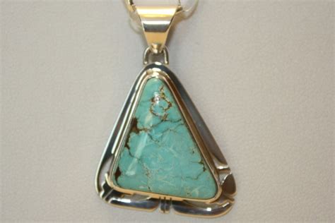 Navajo Made Number 8 Turquoise Sterling Silver Pendant | Turquoise sterling silver, Sterling ...