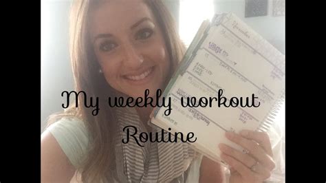 Choosing your overall weekly workout schedule is one of the key aspects of creating the weight training routine that is best for you. MY WEEKLY WORKOUT ROUTINE - YouTube
