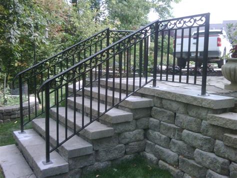 Wrought iron stair railing services. High Quality Railings For Outdoor Stairs #14 Iron Stair ...