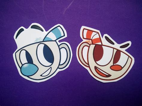 Cuphead Stickers Cuphead Mugman Etsy