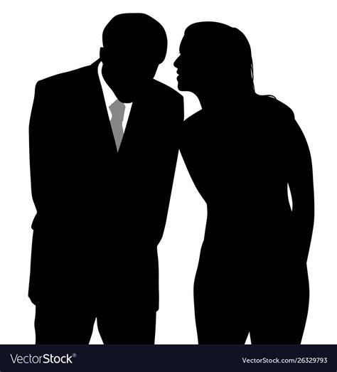 Man And Woman Discreet Conversation Royalty Free Vector