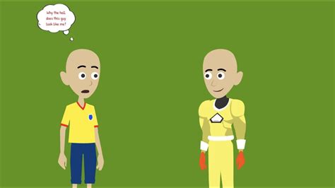 Caillou Bald Meets Saitama Youtube