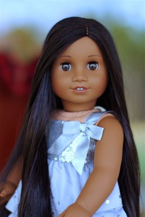 American Girl Doll Custom Myag 46 With Kaya Wig Sonali Outfit Ooak