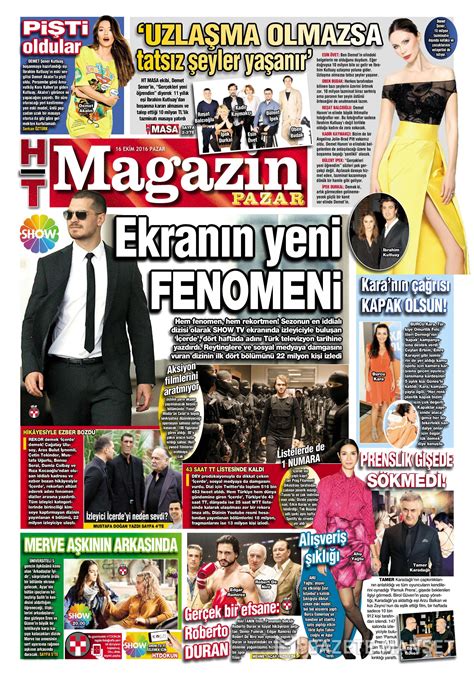 16.10.2016 - Habertürk Magazin gazetesi, ilk sayfa, oku, manşet, haber ...