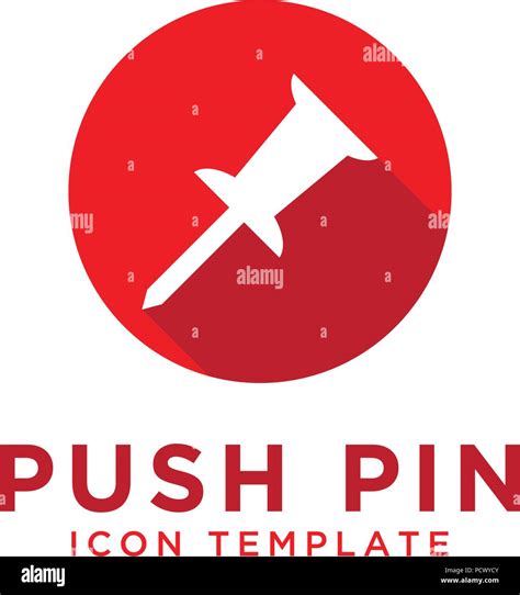 Illustration Of Push Pin Icon Design Template Stock Vector Image And Art