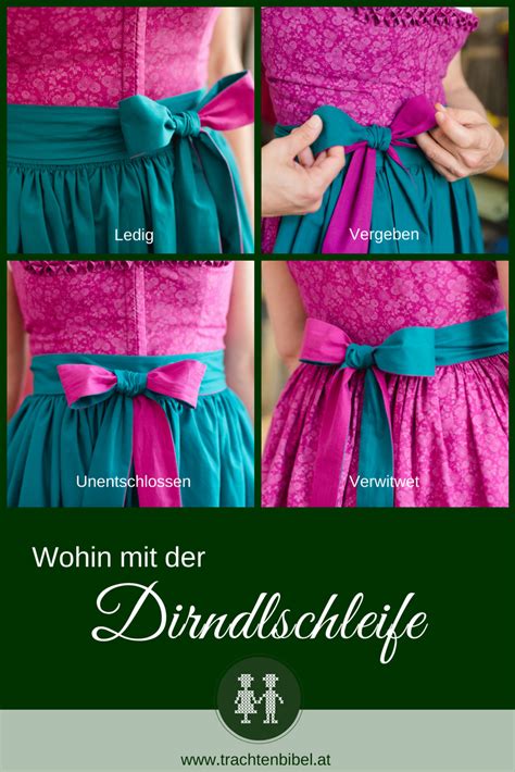 wohin mit der schleife beim dirndl die position sagt einiges über die trägerin aus single