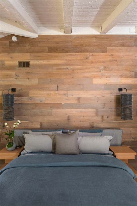 Eastern white pine interior timber frame package as eastern white pine exterior timber frame components including porch posts, beams and knee braces, as well as decorative gable details as. 39 Jaw-dropping wood clad bedroom feature wall ideas