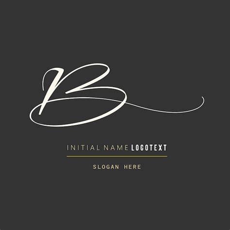 Premium Vector Hand Drawn B Letters Logo Design Brushstroke B Letter