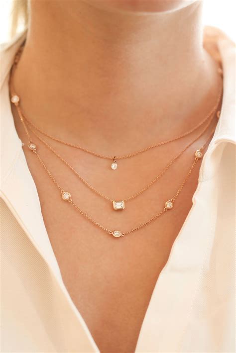 Layering Necklaces Creates The Perfect Dynamic Look To Pair With A Basic Top Necklace