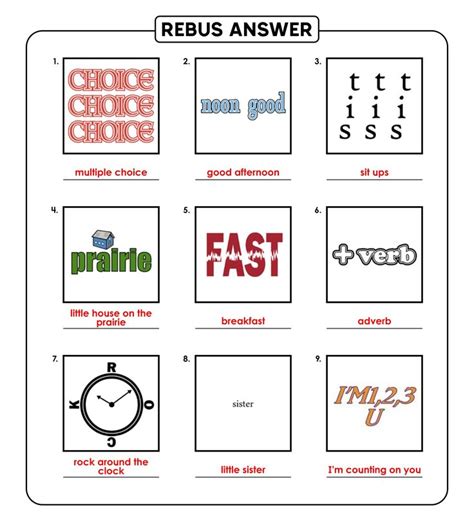 Christmas Rebus Puzzles With Answers Printable Printable Templates Web