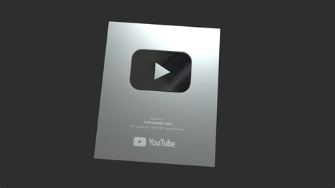 Youtube Silver Play Button 3d Model By Arupsaha 63cd528 Sketchfab