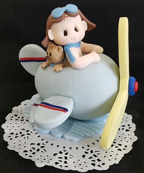 Baby Pilot Cake Topper Airplane Cake Topper Pilot Baby Shower Decorati