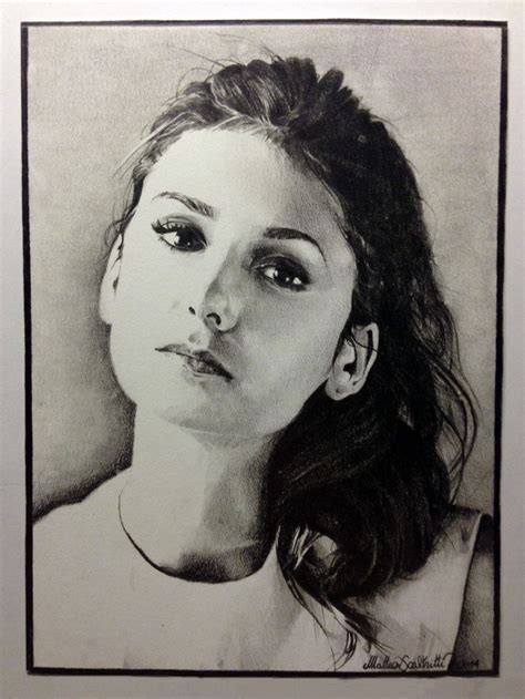 Nina Dobrev By X Teo X On Deviantart Celebrity Art Girl Drawing