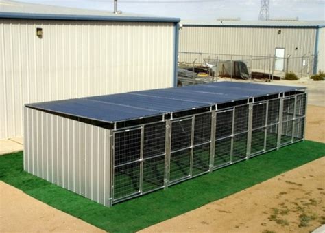 Heavy Duty 5 Run Dog Kennel 5x10x6 3 Covered Sides Roof