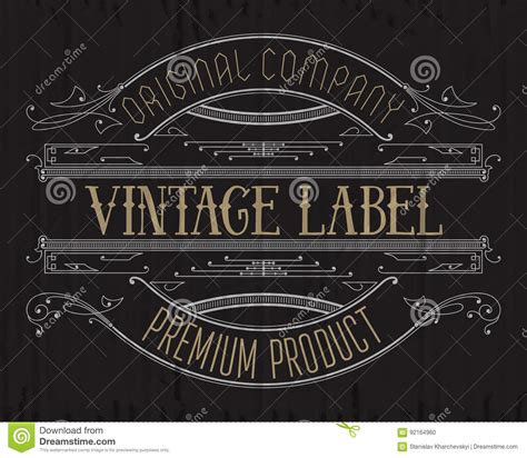 Vintage Typographic Label Premium Stock Vector Illustration Of Luxury