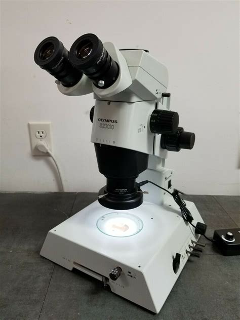 Olympus Microscope Szx10 Stereo With Illuminated Base Nc Sc Va Md