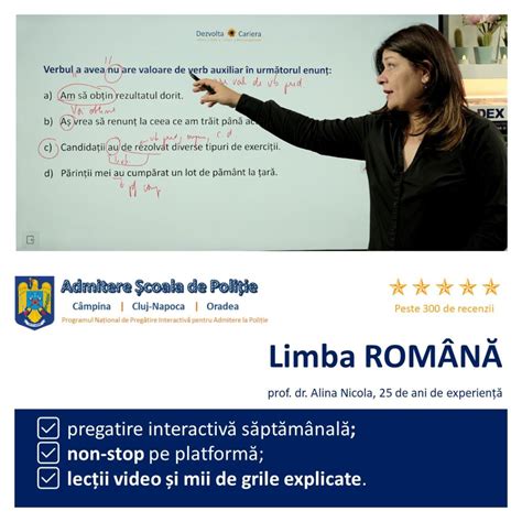 Gramatică Limba Română Admitere Academie Poliție Jandarmi