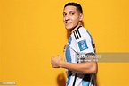 Nahuel Molina of Argentina poses during the official FIFA World Cup ...
