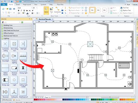 Wiring diagrams and symbols for electrical wiring commonly used for blueprints and drawings. Home Wiring Plan Software - Making Wiring Plans Easily