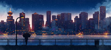 Anime City Uhd Wallpapers Wallpaper Cave
