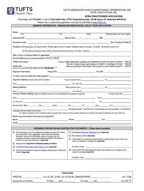 Tufts Health Bcba Attestation Form Fill Out And Sign Printable Pdf