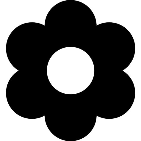 Flower with rounded petals SVG File