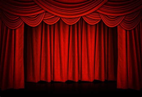 Red Curtain Stage Backdrop For Events Dance Or Theater Hu0028 Red