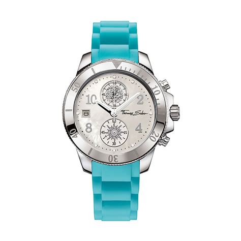 thomas sabo ladies turquoise glam and soul chronograph watch watches from francis and gaye