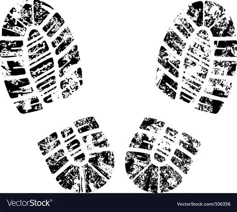 Grunge Footprint Royalty Free Vector Image Vectorstock