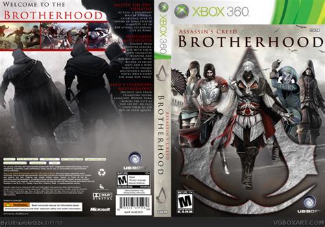 Assassins Creed Brotherhood Xbox 360 Box Art Cover By Ultraviolet32x