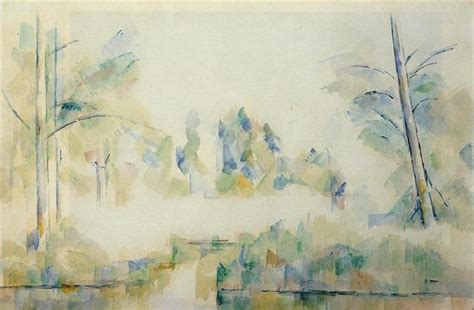 Trees By The Water 1900 Paul Cezanne