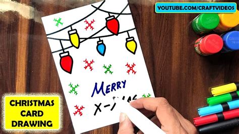 Christmas Card Drawing Easy Youtube